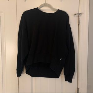 Black crewneck sweatshirt